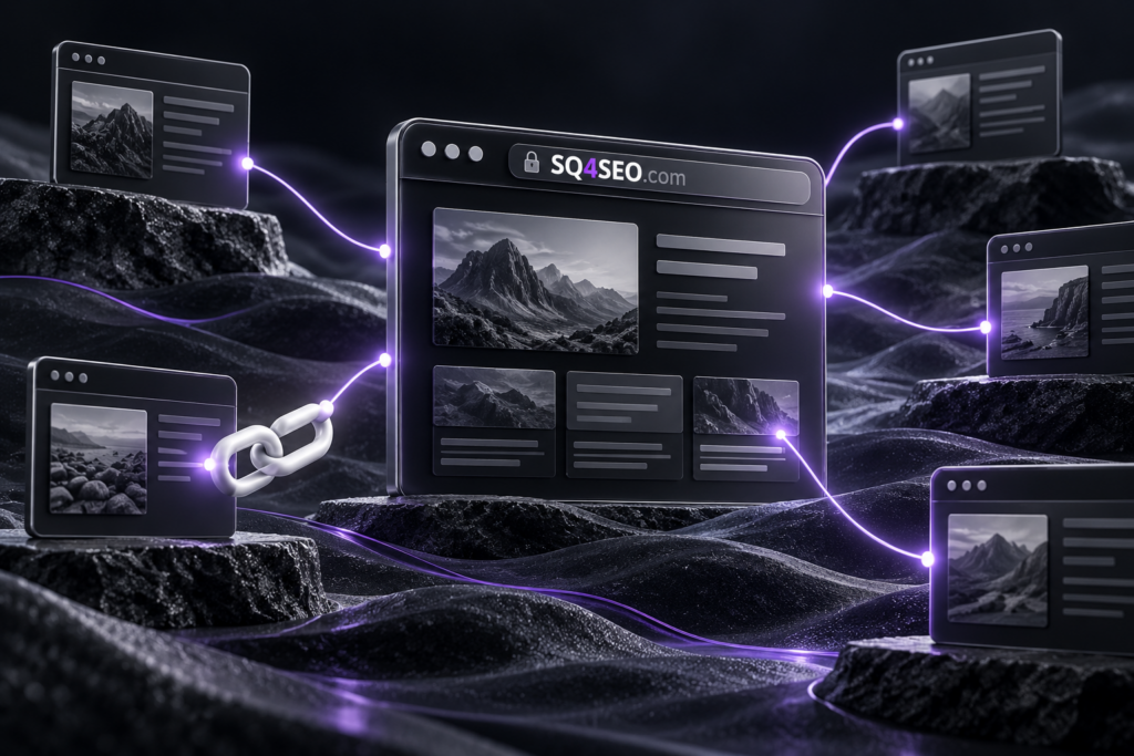 روابط خلفية عالية الجودة تصل الصفحات ذات الصلة بموقع SQ4SEO
