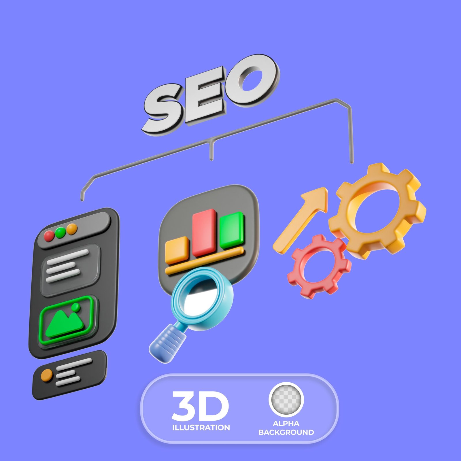 On-Page SEO optimization and search engine ranking illustration